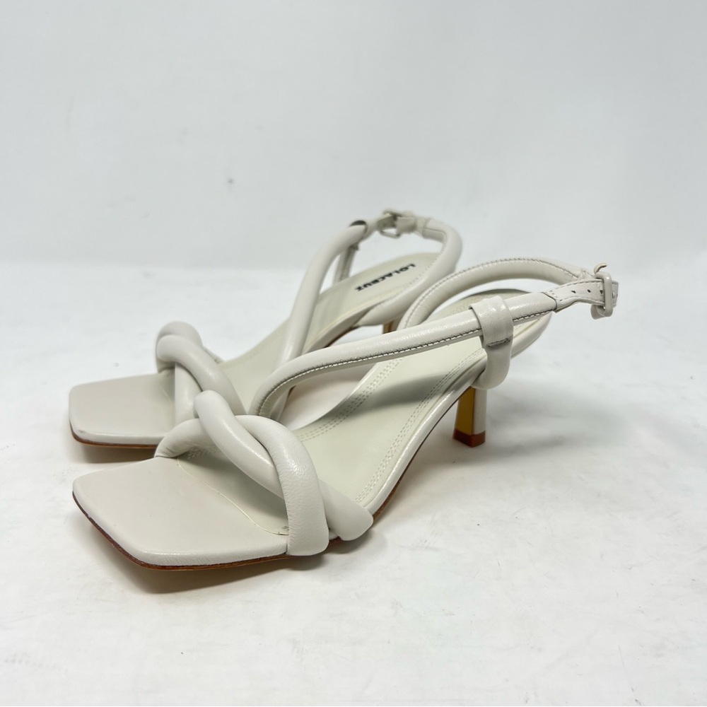 New Lola Cruz Mirja Strappy Open Toe Sandal With Heel in Off-white Size EU 37 - Picture 2 of 5